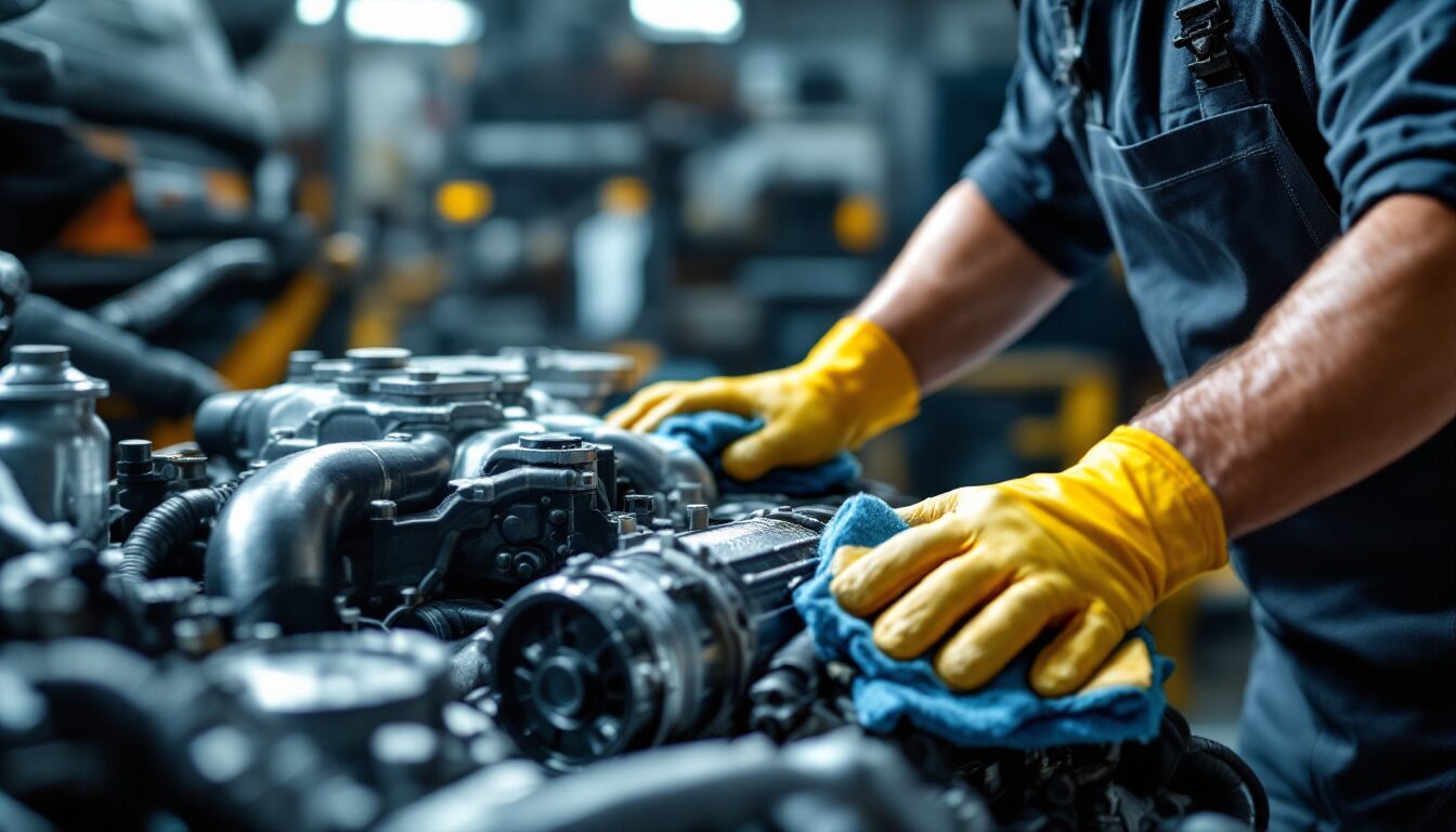 comment nettoyer un moteur diesel plein d'huile