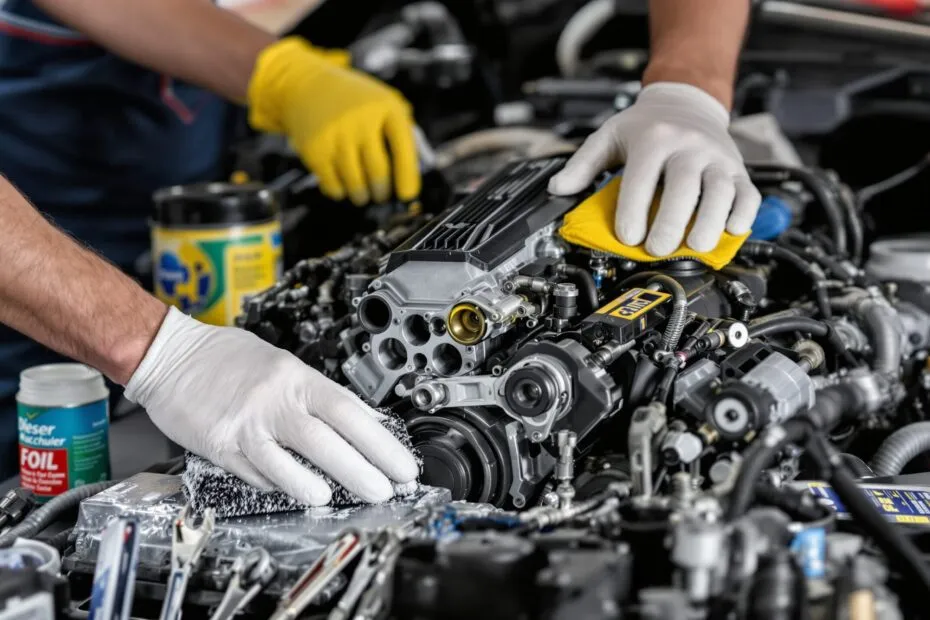comment nettoyer un moteur diesel plein d'huile