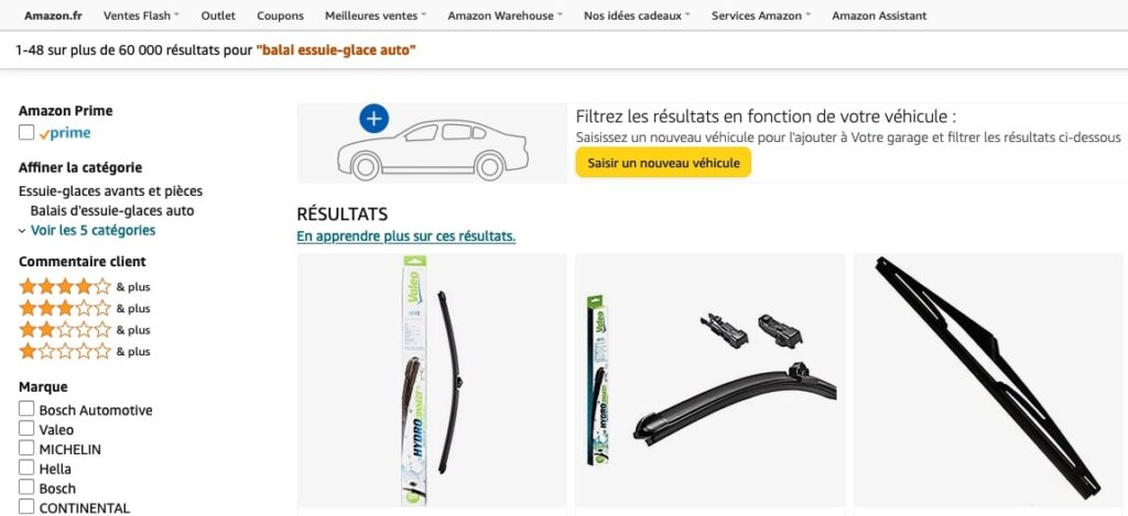 amazon balai essuie-glace auto